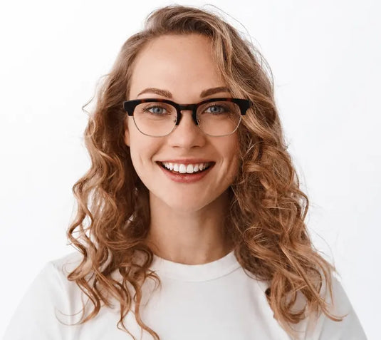 Gracie glasses virtual try-on on female model