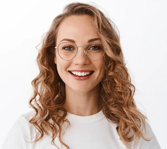 Model wearing Falmouth glasses – virtual try-on